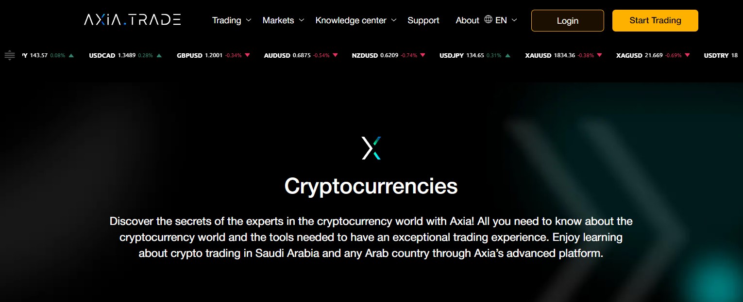 Axia and cryptocurrency trading